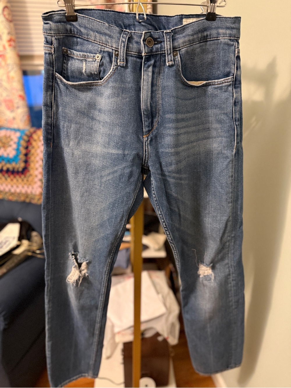 Rag & Bone Fit 2 Slim size 32 Distressed woman’s Jeans